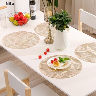 [nitu] posavasos de pvc antideslizante para mesa, decoración resistente al calor, mantel individual