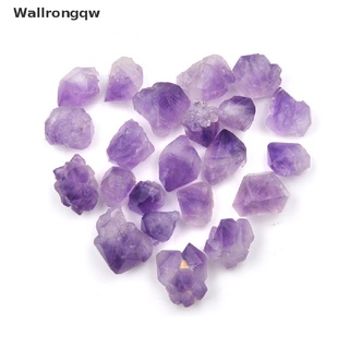 wqw> 5 piezas natural púrpura fluorita cuarzo cristal piedra áspera pulida grava espécimen bien