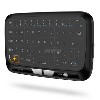 Bf H18 GHz teclado inalámbrico completo Touchpad Control remoto teclado modo ratón con gran almohadilla táctil vibración retroalimentación para Smart TV Android TV Box PC portátil
