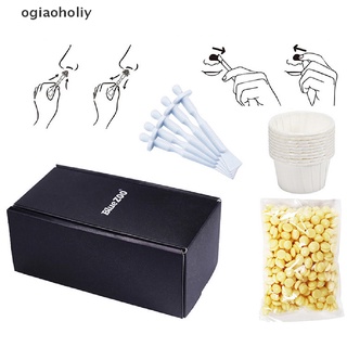 Ogiaoholiy Nose Hair Removal Wax Kit Nasal Ear Hairs Painless Effective Safe Quick Beads CL