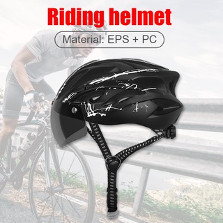 [mee]casco de bicicleta para adultos con gafas magnéticas ajustable para bicicleta de carretera mtb