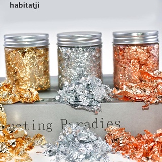 【hab】 1Bottle Gold Foil Silver Foil Copper Foil Decorated Manicure 2g Gold Foil Shards .