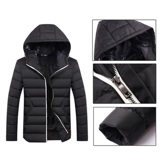 Xgs chamarra de invierno para hombre chaqueta de algodón gruesa cómoda chaqueta con capucha 0525