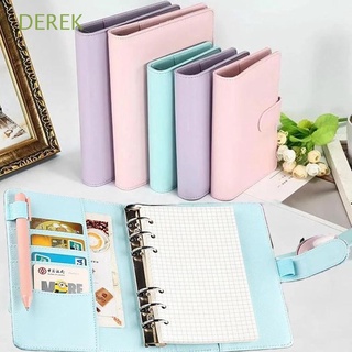 DEREK Stationery Binder Cover Journal Notepad Cover Notebook Cover A6/A5|Color File Folder Refillable School Supplies Planner Book Loose-Leaf Cover/Multicolor