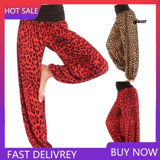 nsyd pantalones de mujer con estampado de leopardo/cintura alta/pantalones deportivos para yoga