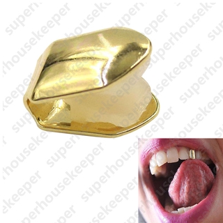 1pc pequeño tapón de diente único hip hop dientes parrilla oro/plata/oro rosa/negro sk