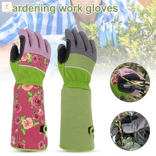 guantes profesionales de jardinería a prueba de espinas con mangas largas de lona para poda de jardín