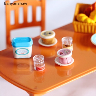 banyanshaw 7pcs casa de muñecas miniatura yogurt helado juguetes muñeca alimentos accesorios de cocina cl