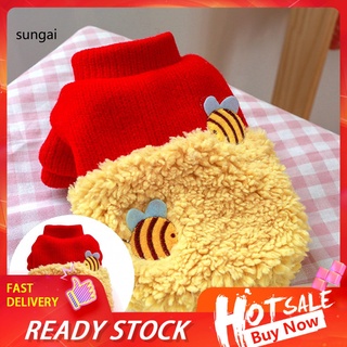 SUN_ Unisex Pet Sweater Dog Winter Two-legged Sweater Non-sticky Hair Pet Clothes