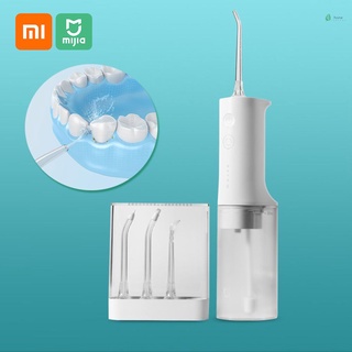 Xiaomi Mijia Oral irrigador portátil agua Dental Flosser chorro de agua limpieza palillo de dientes boquilla limpiador de dientes cepillo 2200mAh USB recargable 200ml tanque de agua