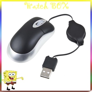 Mouse óptico delgado retráctil USB para Laptop PC Sensor óptico 800dpi [W.B.]