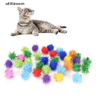 utilizoom 100pcs glitter tinsel pompom bolas pequeñas pompones bola gato cachorro juguetes suministro de mascotas venta caliente