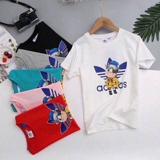 Camiseta de 1-13 años de edad camisas de bebé niños camisas niñas camisas niños moda ropa de manga corta camisa Tops algodón impresión cuello redondo niño