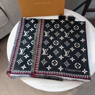 LV LOUIS VUITTON letter Color matching Fashion brand seasons Cashmere scarf women's wool Scarves Four sides tassels Keep warm shawl Muslim SC21-LV2