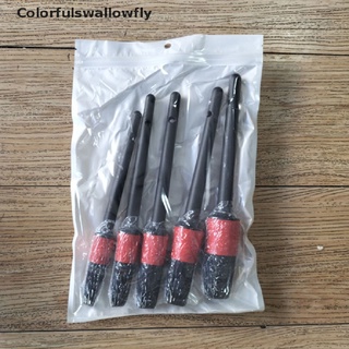 Colorfulswallowfly 5PCS Car Detailing Brushes Cleaning Brush Set for Cleaning Wheels Tire Interior CSF