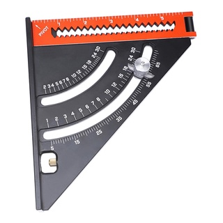 12" triángulo regla de aleación de aluminio ángulo cuadrado woodworker herramienta de medición