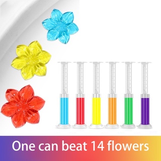 [Ready] Fresh Flower Stamp Toilet Gels, Stops Limescales and Stains with Air Freshening Scent, Deodorizing Clean, 6 flavors 4Min (1)