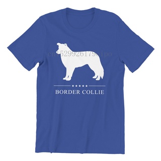 border collie perro silueta blanca impresión punk gótico camisetas 526832