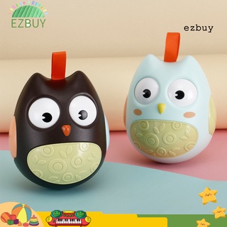 In stock, Cartoon Nodding Owl Tumbler Roly Poly Built-in Bell Rattles Baby Educational Toys