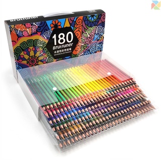 Sh 48/72/120/150/180 lápices de acuarela Set de lápices de Color Pre-afilado Soluble en agua suministros de arte para estudiantes adultos artistas dibujo boceto libros para colorear (1)