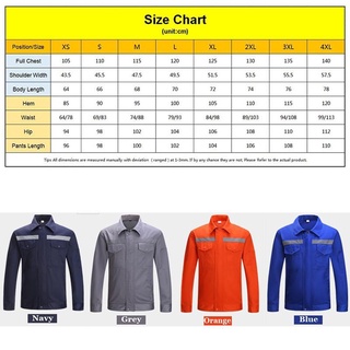 chaqueta de trabajo de seguridad de manga larga de poli algodón ligero reflectante de seguridad chaqueta de trabajo ropa de trabajo camisa (2)
