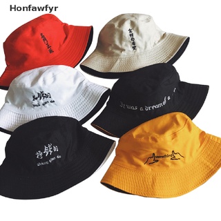 honfawfyr moda mujeres hombres unisex transpirable de doble cara de algodón cubo sombrero de sol gorra *venta caliente