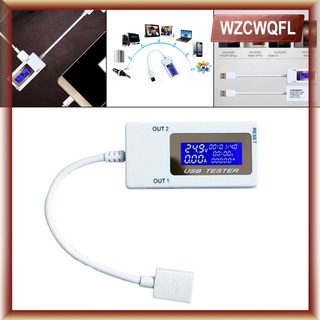 [wzcwqfl] Detector de capacidad de voltaje de corriente USB 4V-30V 0-3A muestra doble fila (2)