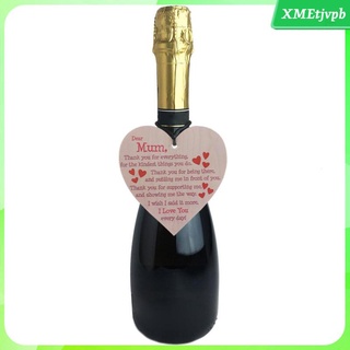 Sweet Love Heart Mum Wine Bottle Gift Tags for Mothers Day Birthday Party