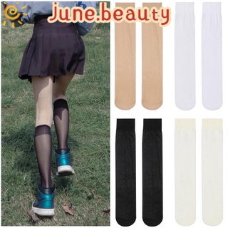 June Moda Sexy De Alta calidad para chicas Elásticas calcetines largos Transparentes/Multicolor (1)