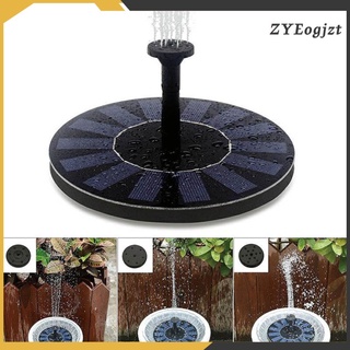 bomba de fuente solar al aire libre para baño de pájaros negro panel solar bomba de agua