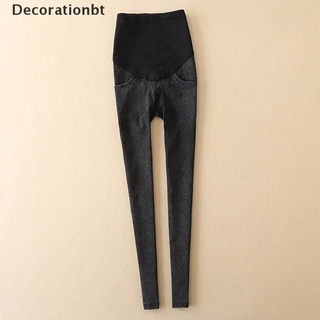 (decorationbt) moda mujeres embarazadas pantalones delgados skiny jeans casual pantalones vaqueros de maternidad en venta
