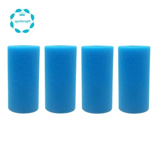 4 piezas esponja de filtro, cartucho de filtro de piscina, tipo A reutilizable lavable esponja filtro, cartucho de filtro esponge para Intex A