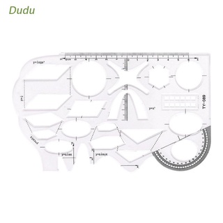 Dudu 1 Pc regla de geometría clara plantillas arquitectónicas plantillas de dibujo plantilla arquitectura hueco regla de redacción formas