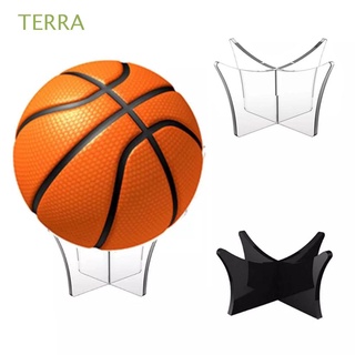 TERRA Durable Basketball Display Stand Acrylic Support Base Ball Stand Bracket Holder Bracketing Multi-functionl Bowling Rugby Soccer Ball Rack Support/Multicolor