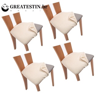 Granstin 4 pzs funda De asiento De silla Elástica extraíble Para decoración del hogar/silla De comedor multicolor