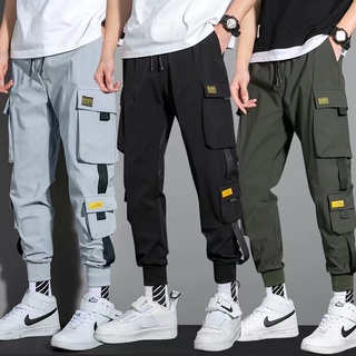 W-king:oferta especial: moda de la marca de gran tamaño de los hombres de crecimiento de los pantalones de jogger pantalones de los hombres pantalones de los hombres pantalones de chándal tendencia nueve pantalones pantalones de