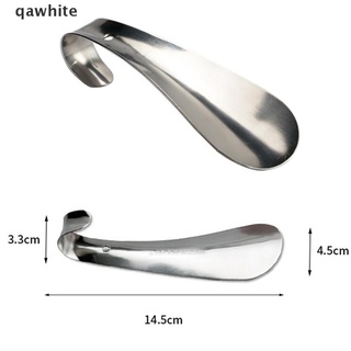 qawhite 1 pieza profesional de acero inoxidable plata metal zapato cuerno cuchara zapatero 14,5 cm cl