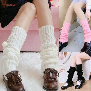 vit mujeres niñas cable de invierno punto largo calentadores de pierna con lindo bowknot estudiante caliente giro ganchillo bota puños muslo calcetines altos