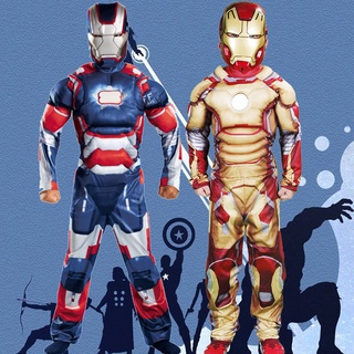 Disfraz De iron man para niños/The Avengers/superhéroe/iron man/iron man/Muscle/sudadera con Máscara De Halloween/maquillaje De Baile C31M66