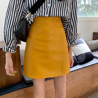 PU Mini Skirts for Women Short Skirt High Waist Skirt Vintage Skirt Solid Formal Skirt Ladies Korean Skirt for Office Wear Retro Skirts for Women Black Plain Skirt Office Skirt A-line Skirt Black Skirt for Women (1)