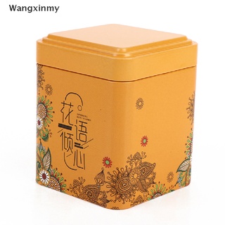 [Wangxinmy] Tea Sealed Box Kitchen Storage Container Jar Tin Square Can Candy Iron Vintage Hot Sell