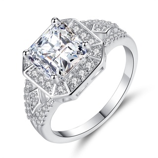 anillo de circonita cúbica aaa para mujer brillante diamante anillo de dedo para boda compromiso promesa joyería