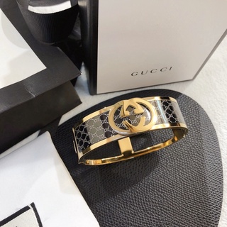 Gucci Fashion Bracelet Wide Double G Titanium Steel Bangle