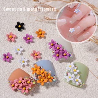 engfeimi 5 piezas de adorno de flores de uñas atractivo multifuncional de aleación para niña 3d hermosa decoración de arte de uñas
