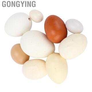 gongying juego de 9 huevos falsos de plástico artificial huevo de pascua para pintar diy decoración del hogar fiesta niños juguete