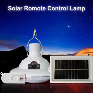 [springevenwell] lámpara de camping con energía solar 22 led/control remoto para exteriores/luz interior caliente