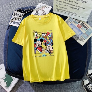 Mujer Camiseta De Verano De Manga Corta Mickey T-shirt m-2xl Vestido De Moda Cuello Redondo (9)