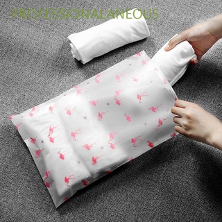 PROFESSIONALANEOUS 1/5pcs New Storage Pouch Travel Flamingo Plastic Bag EVA Portable Waterproof Cloth Organizer Translucent Zip Lock