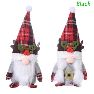 Negro Holiday Gnome hecho a mano sueco Tomte navidad elfo decoración cornamentas sueco Gnome