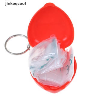 [jinkeqcool] mini protect cpr máscara de boca llavero rescate en caja del corazón máscara cara primeros auxilios caliente